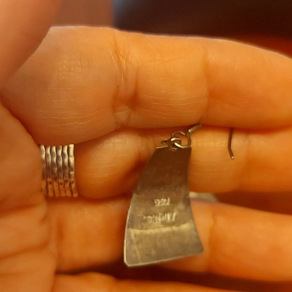 Vintage Sterling silver drop earrings - Picture 4 of 11